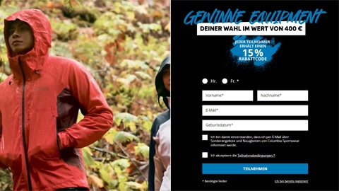Columbia Sportswear Gewinnspiel