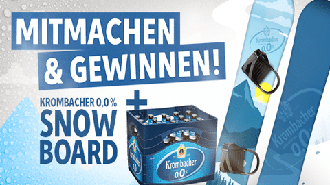 Krombacher Snowboard Paket Gewinnspiel