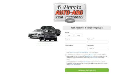 Fahrspaß garantiert mit dem Auto-Abo Gewinnspiel