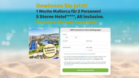 Gewinne jetzt eine Woche Mallorca für 2 Personen, All Inclusive