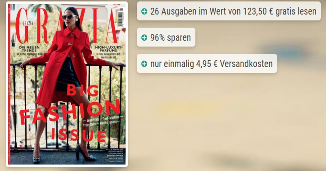 GRAZIA 1 Jahr GRATIS