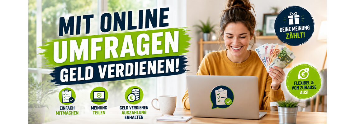 Mit online Umfragen Geld verdienen Header